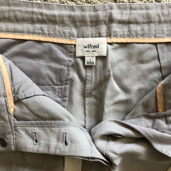 Wilfred taupe linen cropped dress pants. - Picture 3 of 3
